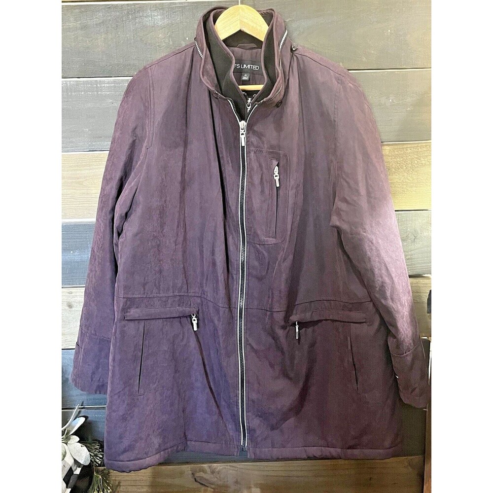 FS LIMITED Women's Winter Coat Size 1X Purple Double Closure